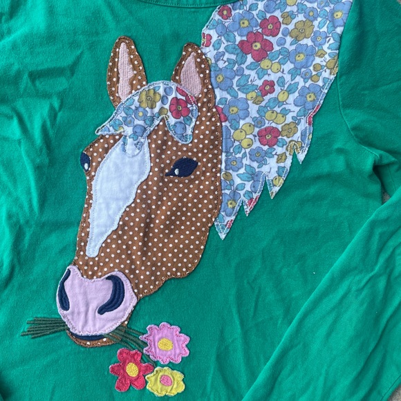 Mini Boden Green Horse Graphic Kids Shirt - size 8-9 years - Picture 4 of 8